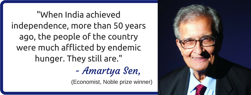 Amartya Sen about hunger in India