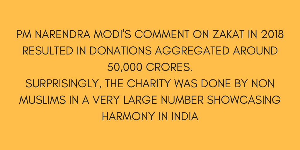 India's PM Huge Charity