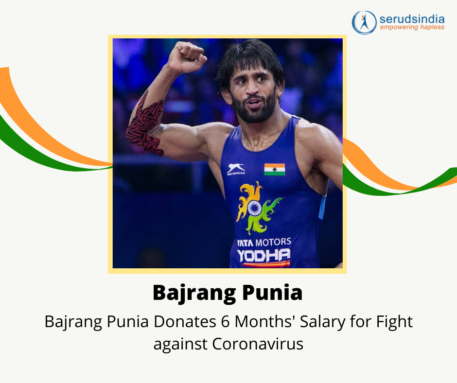 Bajrang Punia - Indian Celebrity Donations for Coronavirus Charity Relief Funds