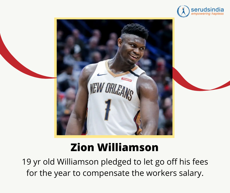 Zion Williamson Donations for Coronavirus