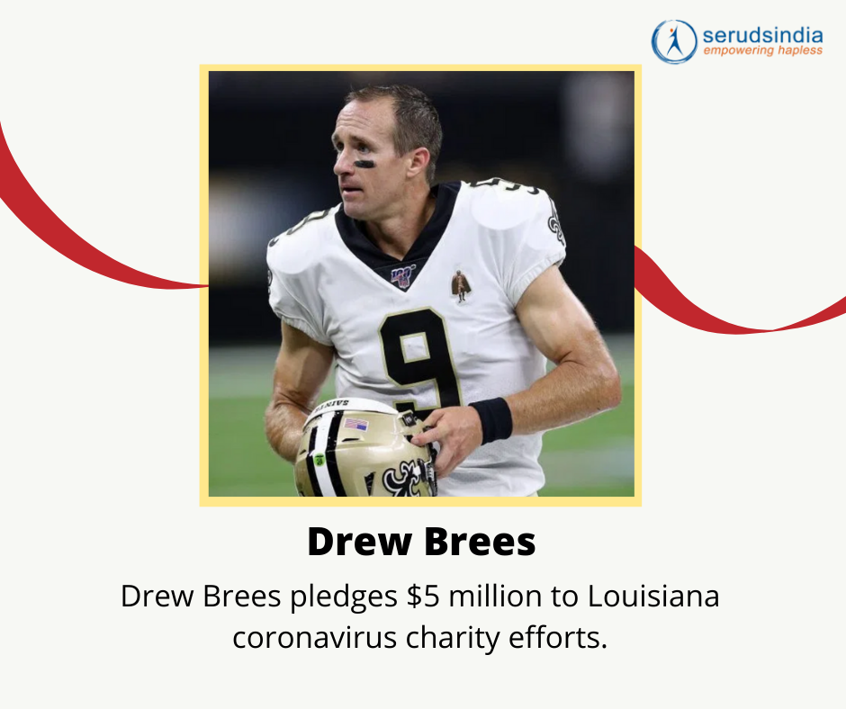 Drew Brees Donations for Coronavirus