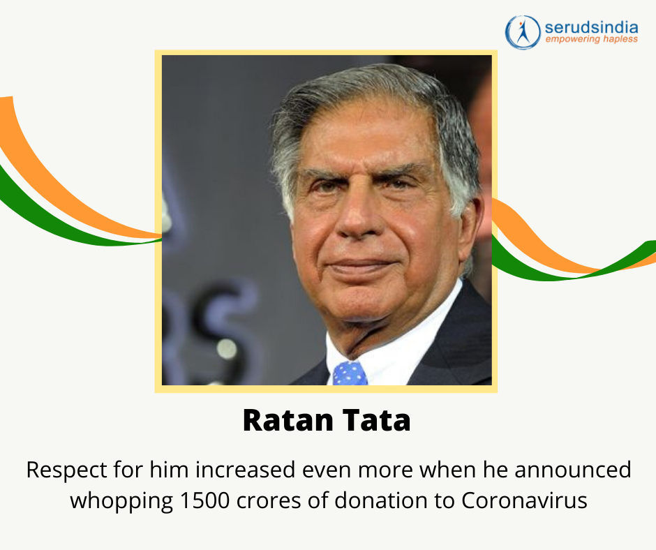 Ratan Tata- Indian Celebrity Donations for Coronavirus Charity Relief Funds