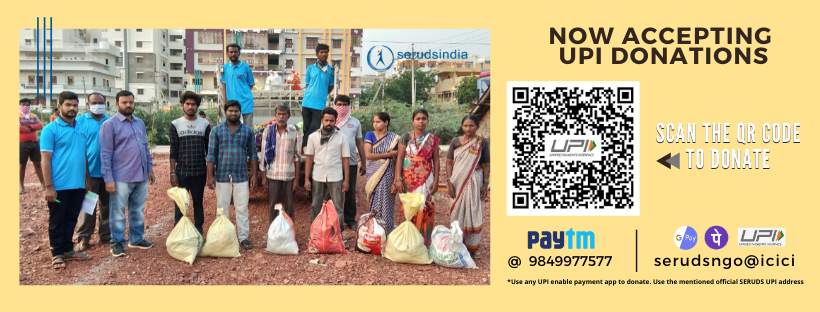 SERUDS Accepting UPI Donations - Gpay, PhonePe, PayPal