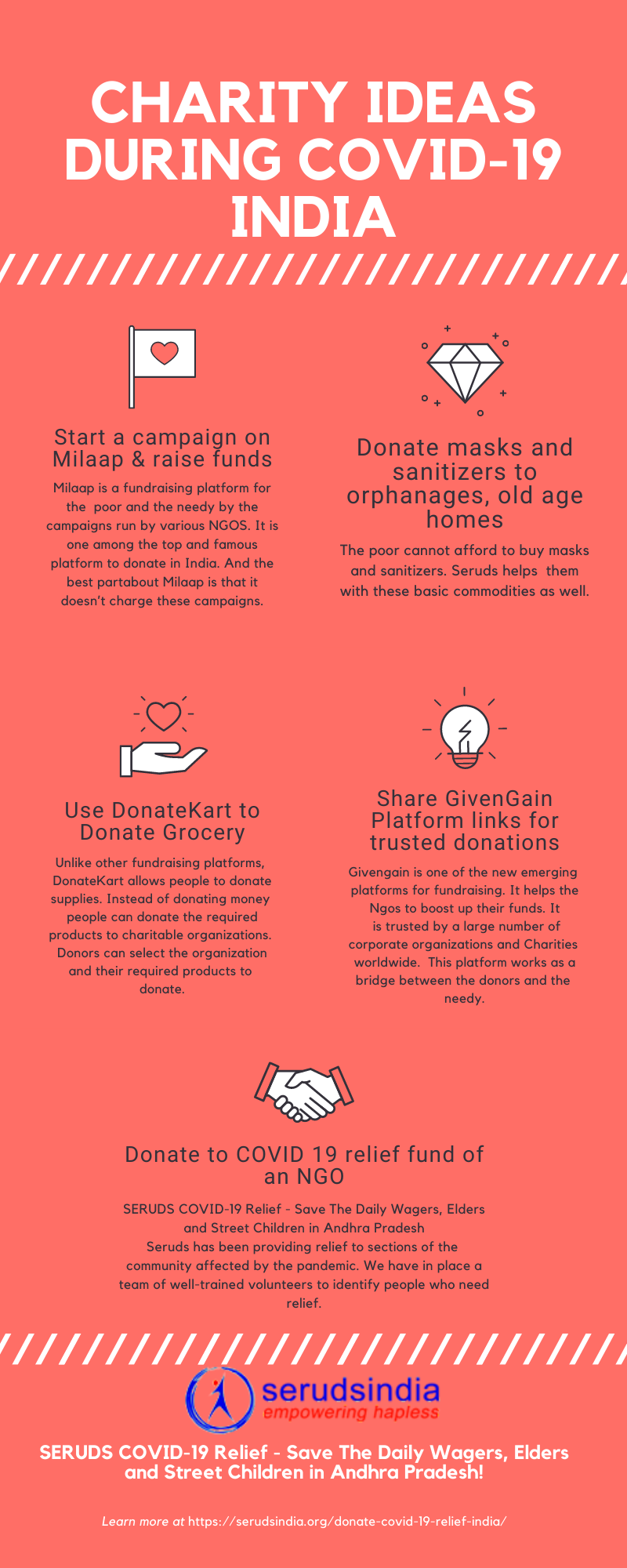 Seruds Charity Ideas During COVID-19 Infographic