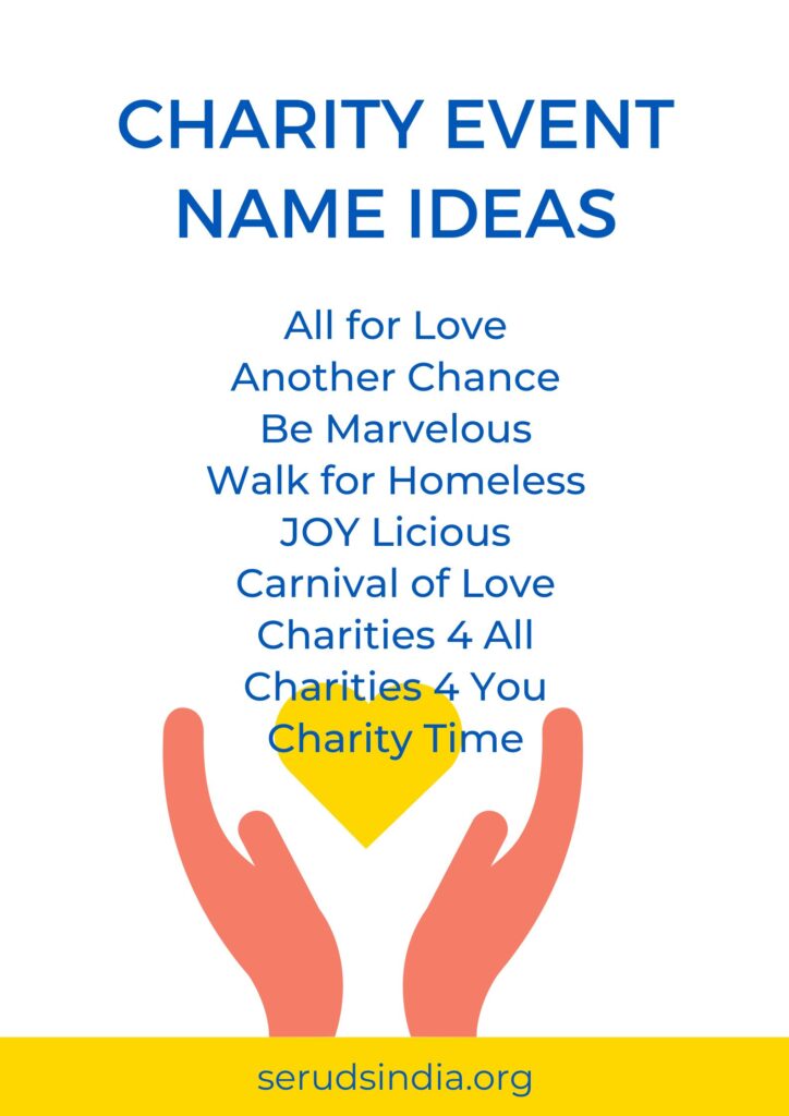 Charity Event Name Ideas – Brilliant Names for your Fundraising Event