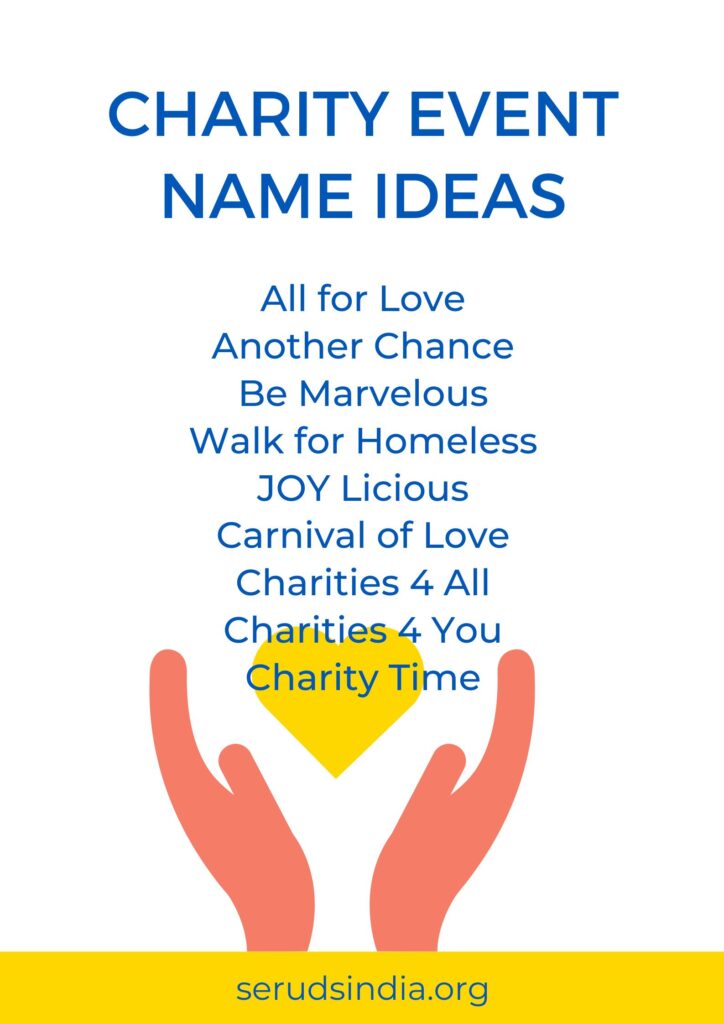 Charity Event Name Ideas Brilliant Names For Your Fundraising Event