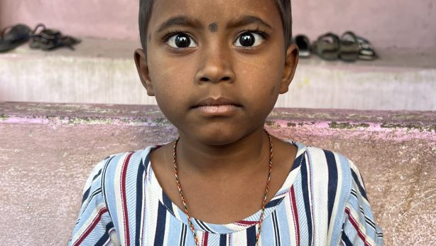 Sponsor Girl Child in India Lokitha in SERUDS Orphanage. She's 5 years old, studying in Lower KG. Father is alcoholic and mother is daily wager, and cannot take care of children.